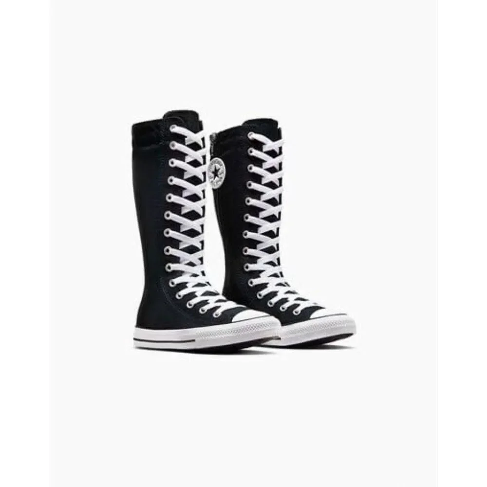 Converse Kids Size 3 Shoes NEW Knee High Chuck Taylor All Star XHi Black Zip Up